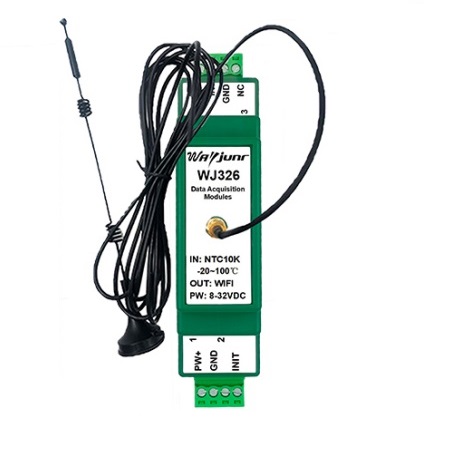 NTC熱敏電阻溫度轉網(wǎng)絡Modbus TCP和MQTT，WiFi采集模塊 WJ326